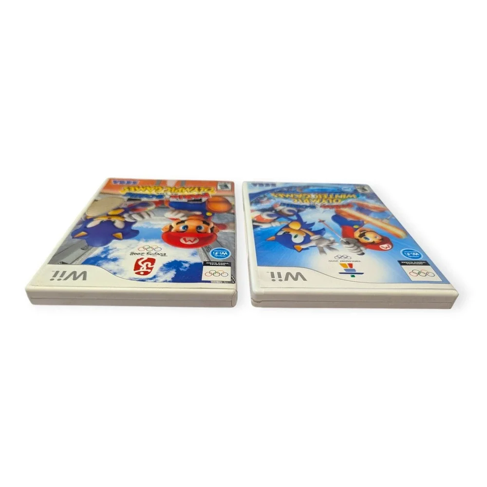 Nintendo Wii Mario & Sonic Olympic Games Bundle Beijing 2008 Vancouver 2010 SEGA